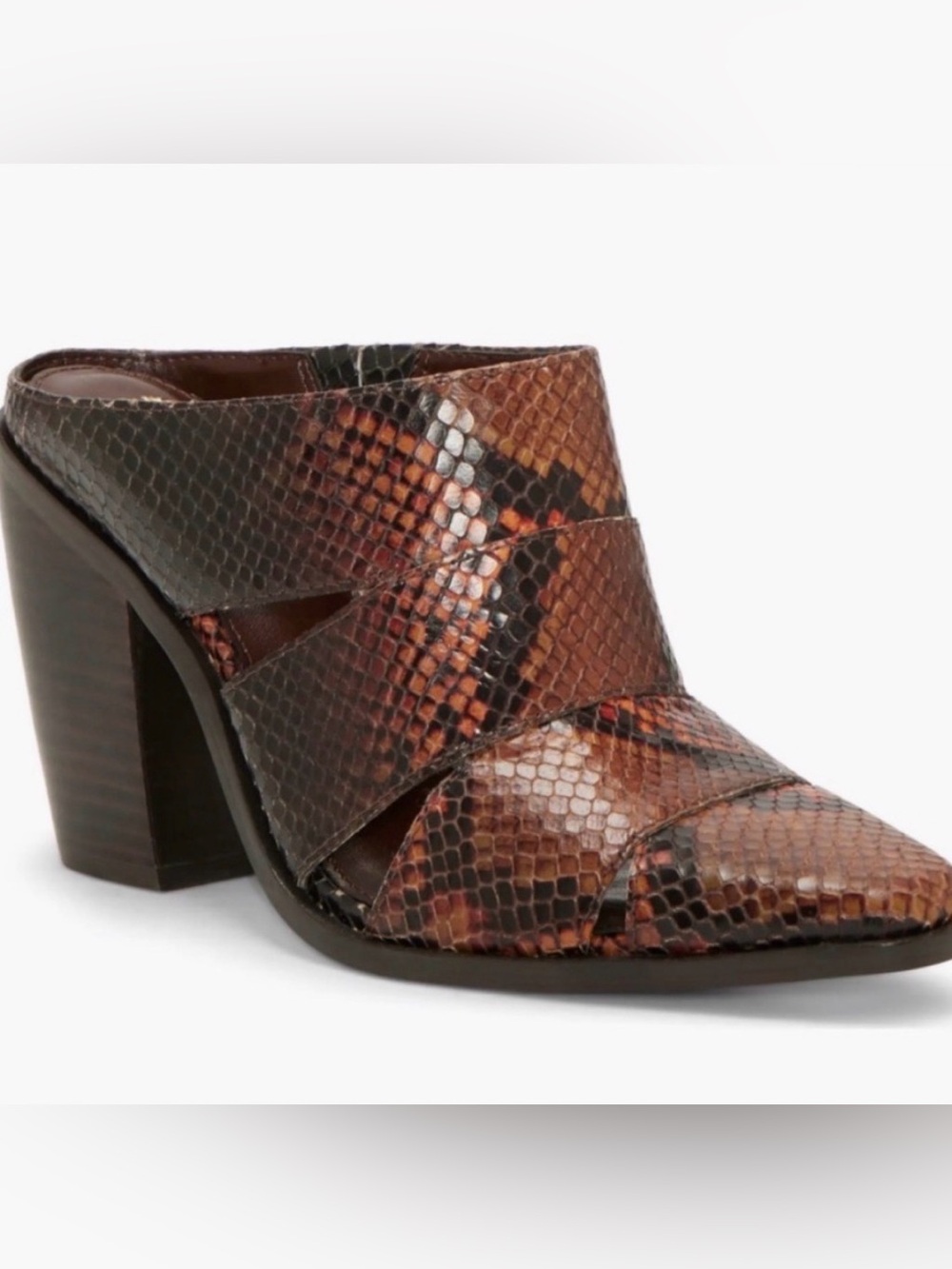NWT Vince Camuto Leather Aimie Square Toe Mule 7